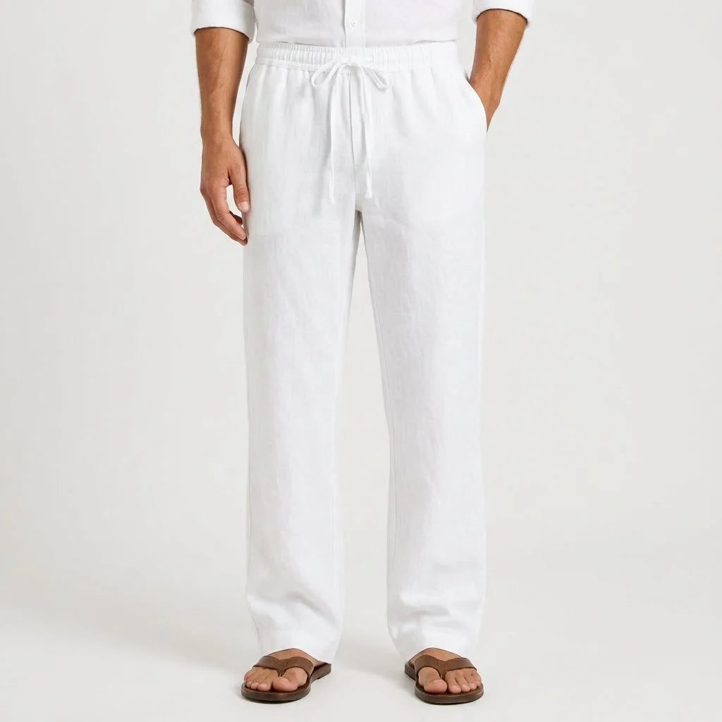 Alec | Men's Linen Drawstring Trousers for Summer