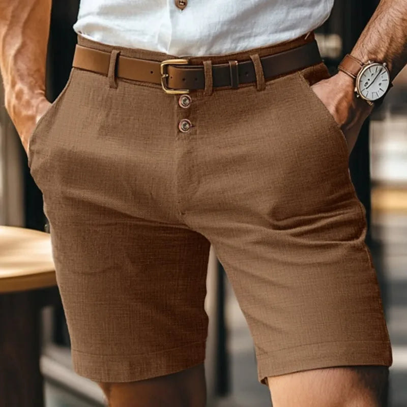Kenneth | Men's Linen Blend Tailored Shorts for Summer