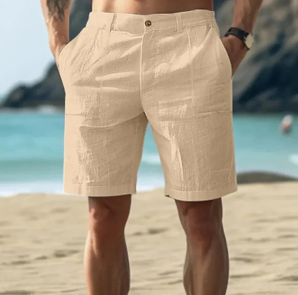 Percy | Men's Linen-Textured Shorts for Summer