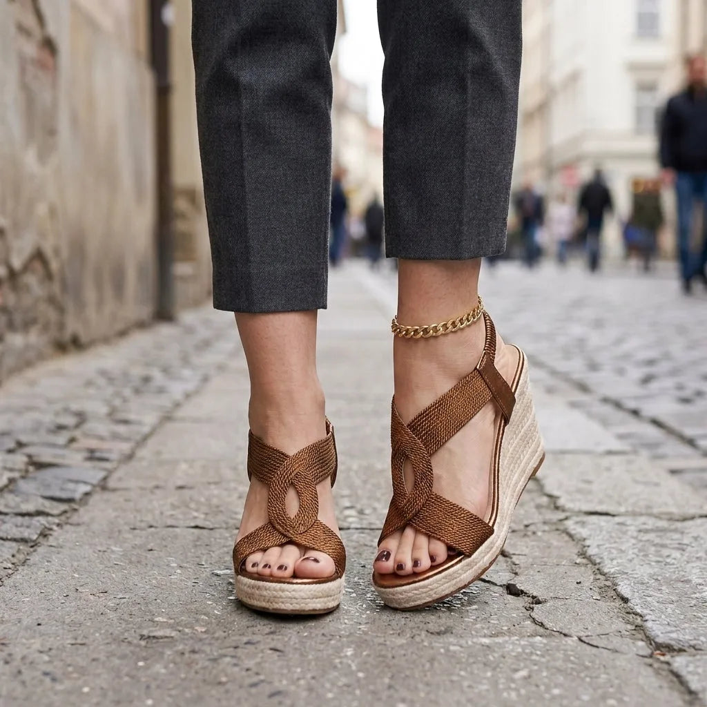 Cicely | Woven Wedge Espadrille Sandals for Women in Summer