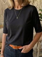 Women's Cotton Half-Sleeve Crew Neck T-Shirt image 11