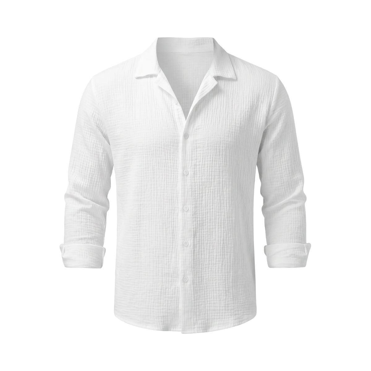 Men's Crinkled Cotton Gauze Shirt, Relaxed Fit image 15