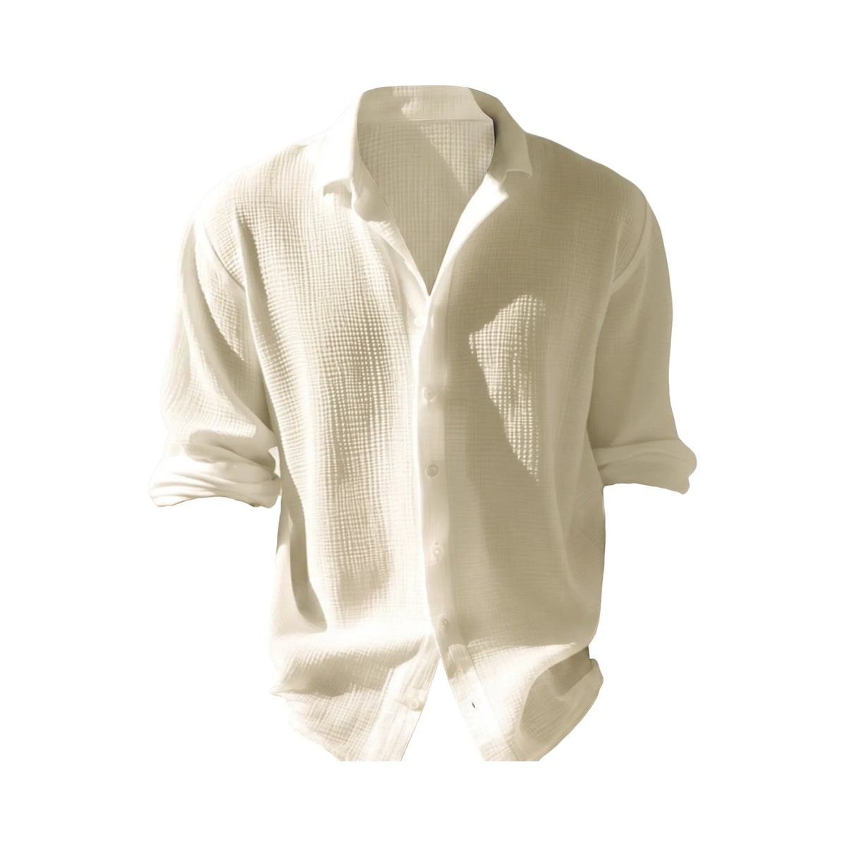 Men's Crinkled Cotton Gauze Shirt, Relaxed Fit image 16