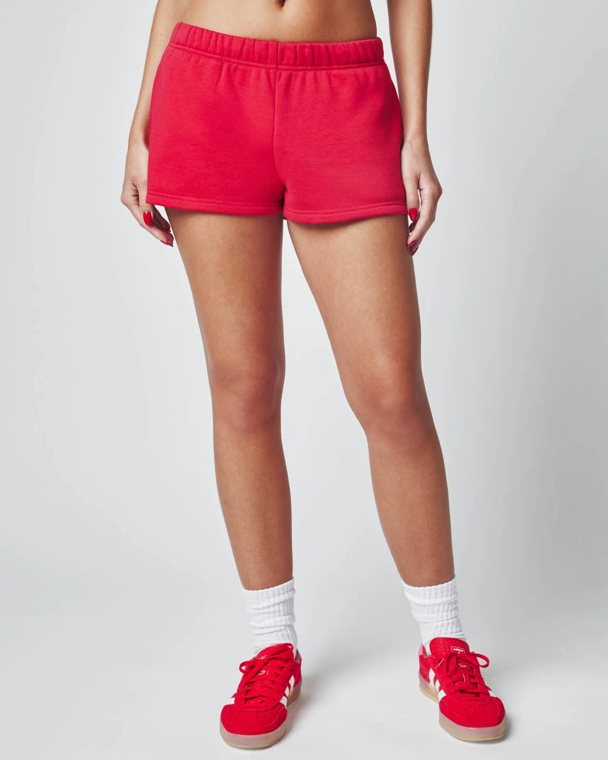 Soft Fleece Sweat Shorts for Women with Pockets image 59