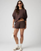 Soft Fleece Sweat Shorts for Women with Pockets image 66