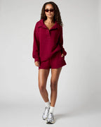 Soft Fleece Sweat Shorts for Women with Pockets image 76