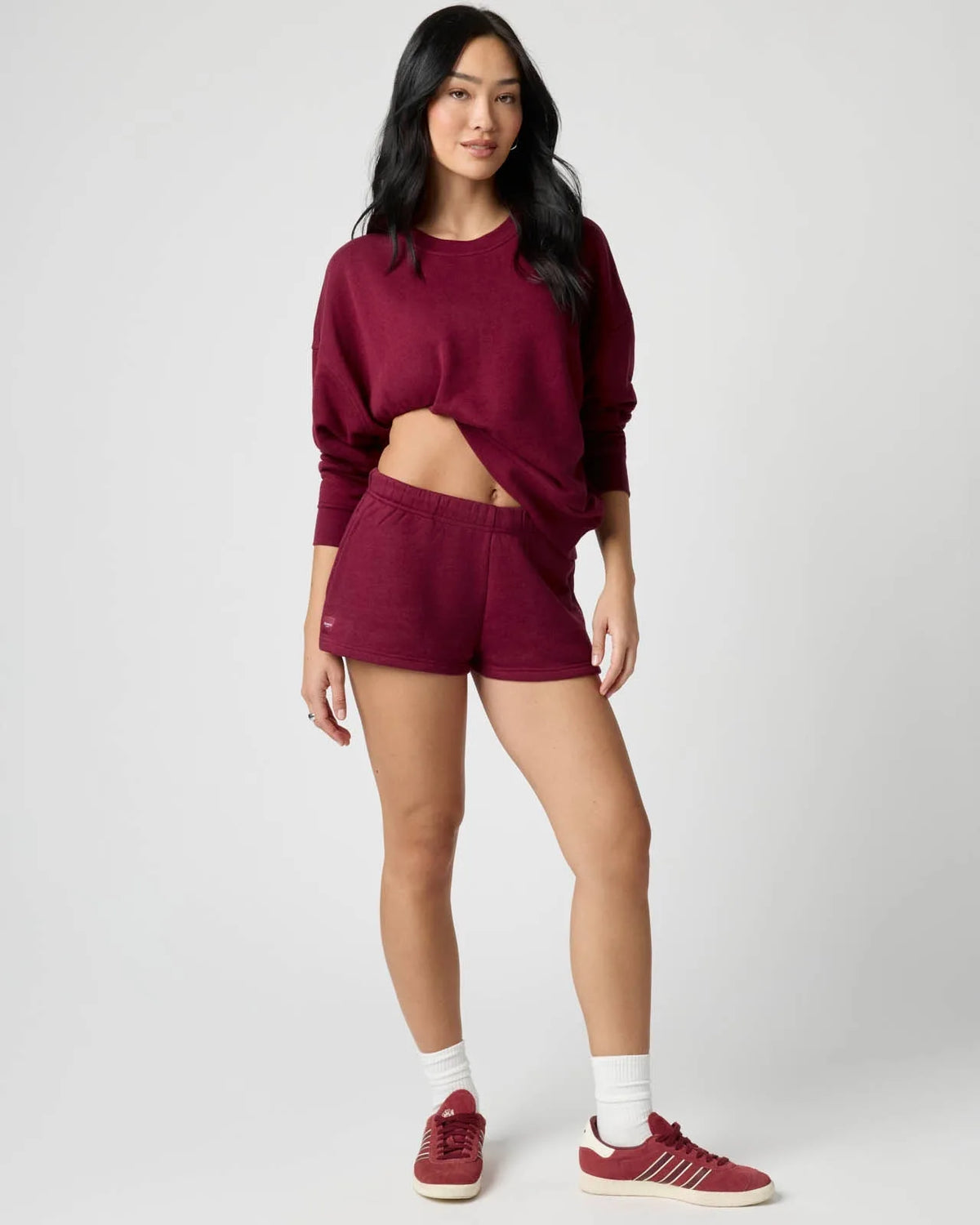 Soft Fleece Sweat Shorts for Women with Pockets image 93