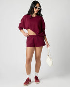 Soft Fleece Sweat Shorts for Women with Pockets image 95