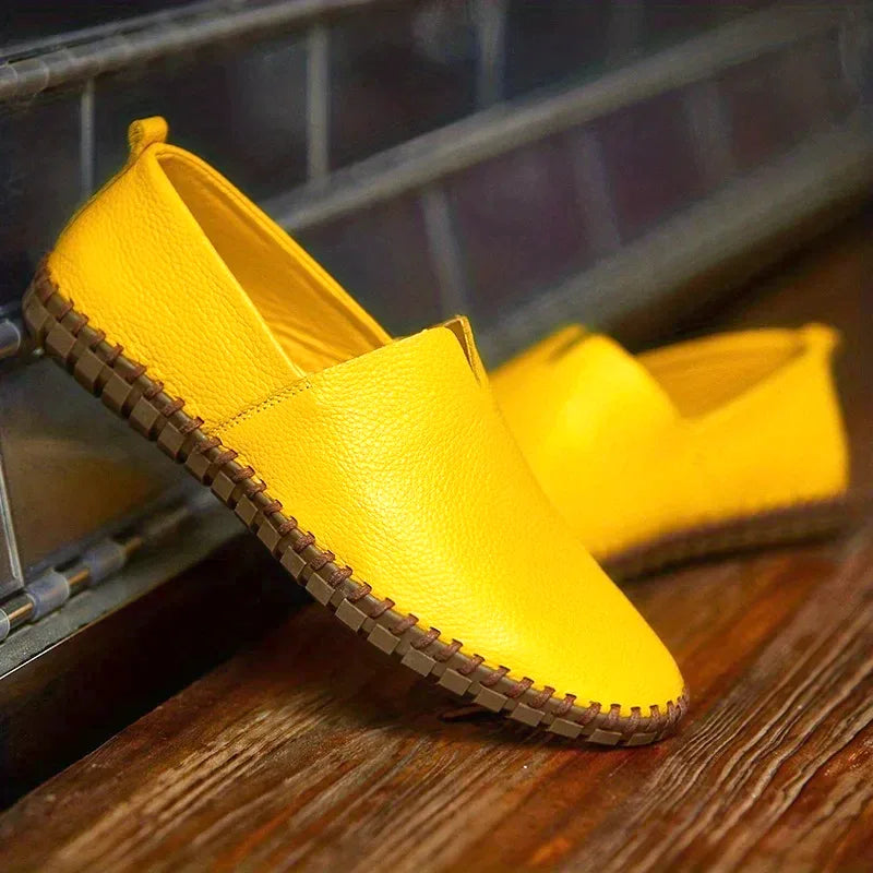 Genuine Leather Slip-On Loafers for Men with Cushioned Comfort image 9