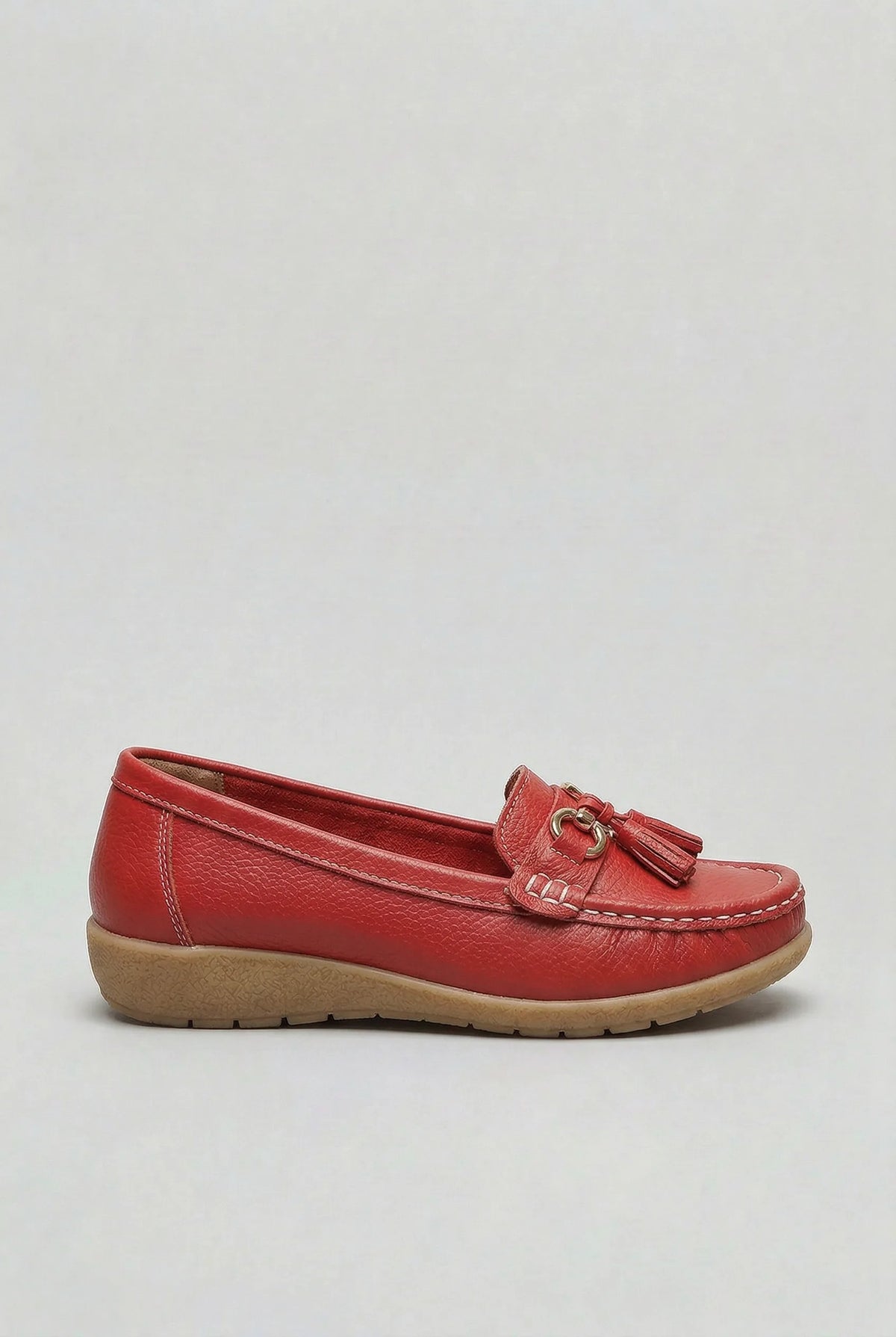 Comfort Leather Tassel Loafers with Cushioned Insole for Women image 12