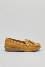 Comfort Leather Tassel Loafers with Cushioned Insole for Women image 9