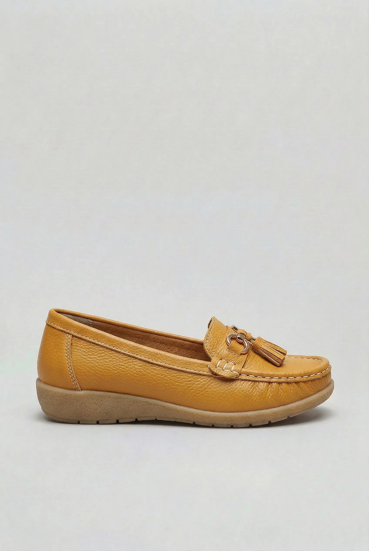 Comfort Leather Tassel Loafers with Cushioned Insole for Women image 9