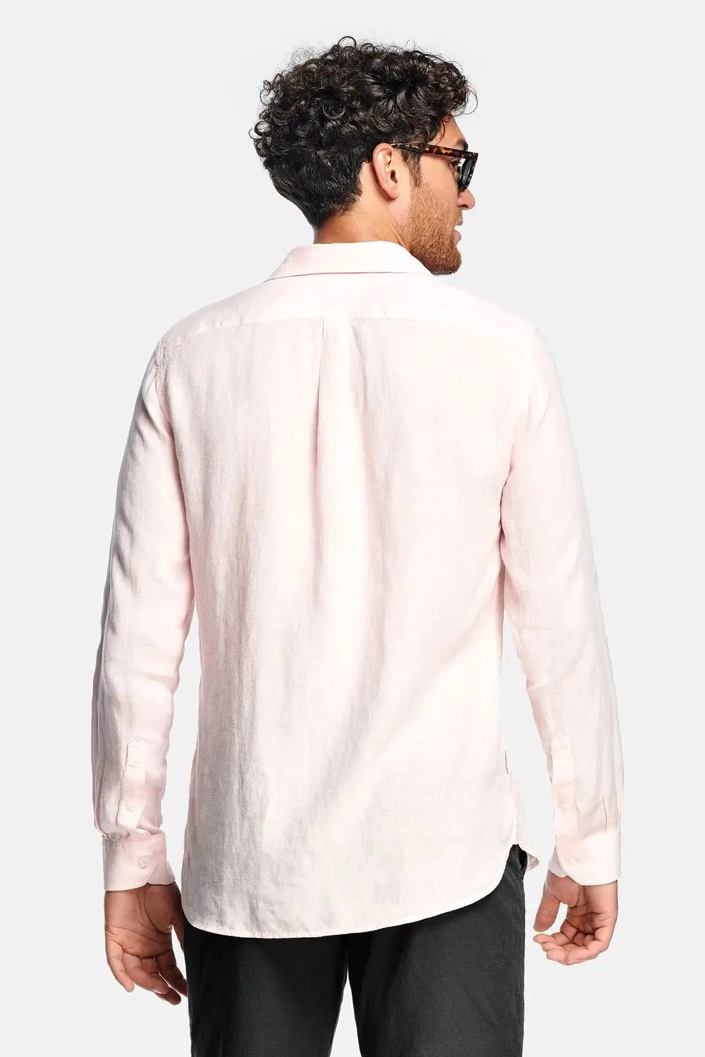 Men's Linen Regular-Fit Long Sleeve Shirt image 10