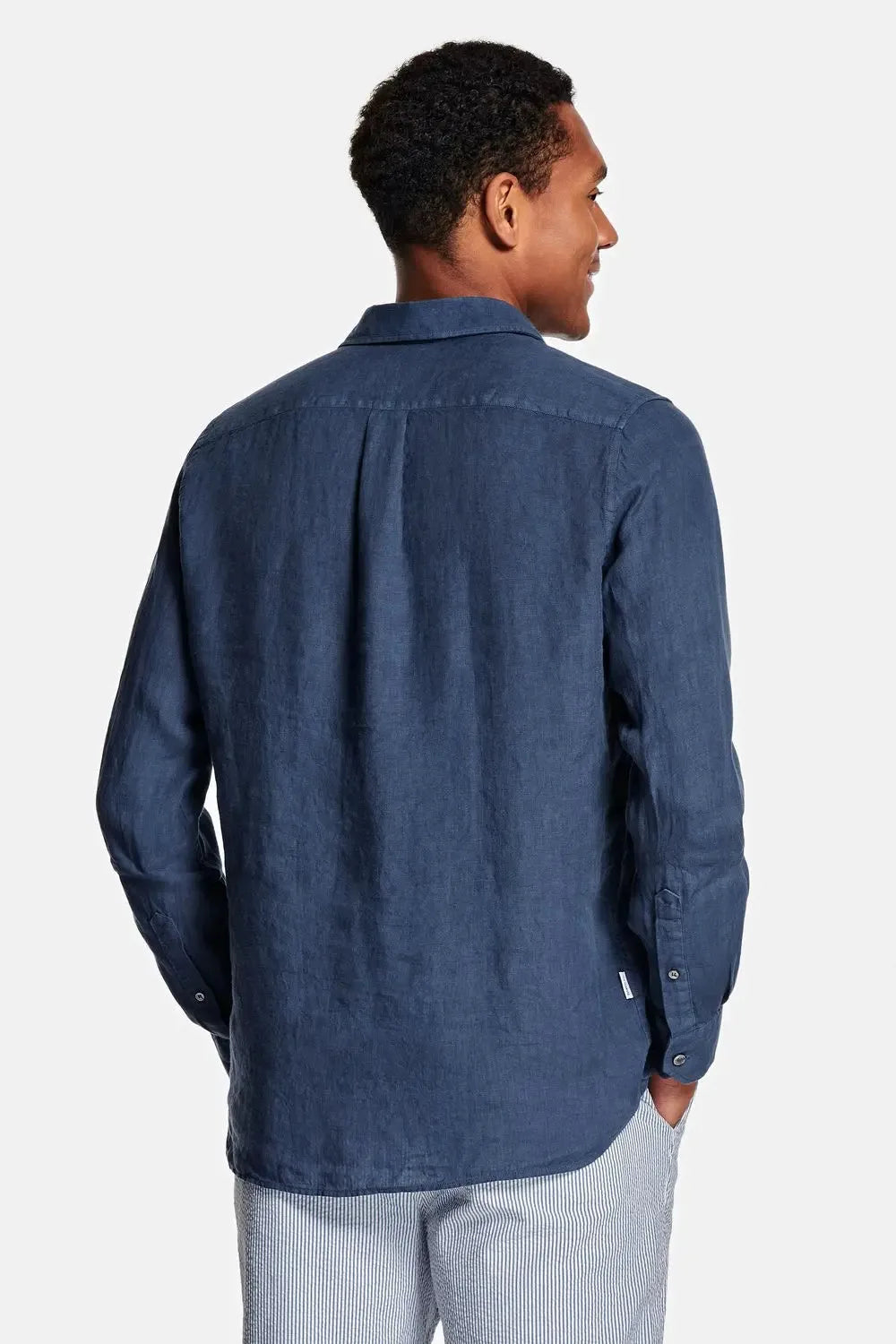 Men's Linen Regular-Fit Long Sleeve Shirt image 20
