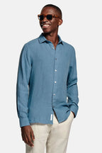 Men's Linen Regular-Fit Long Sleeve Shirt image 27