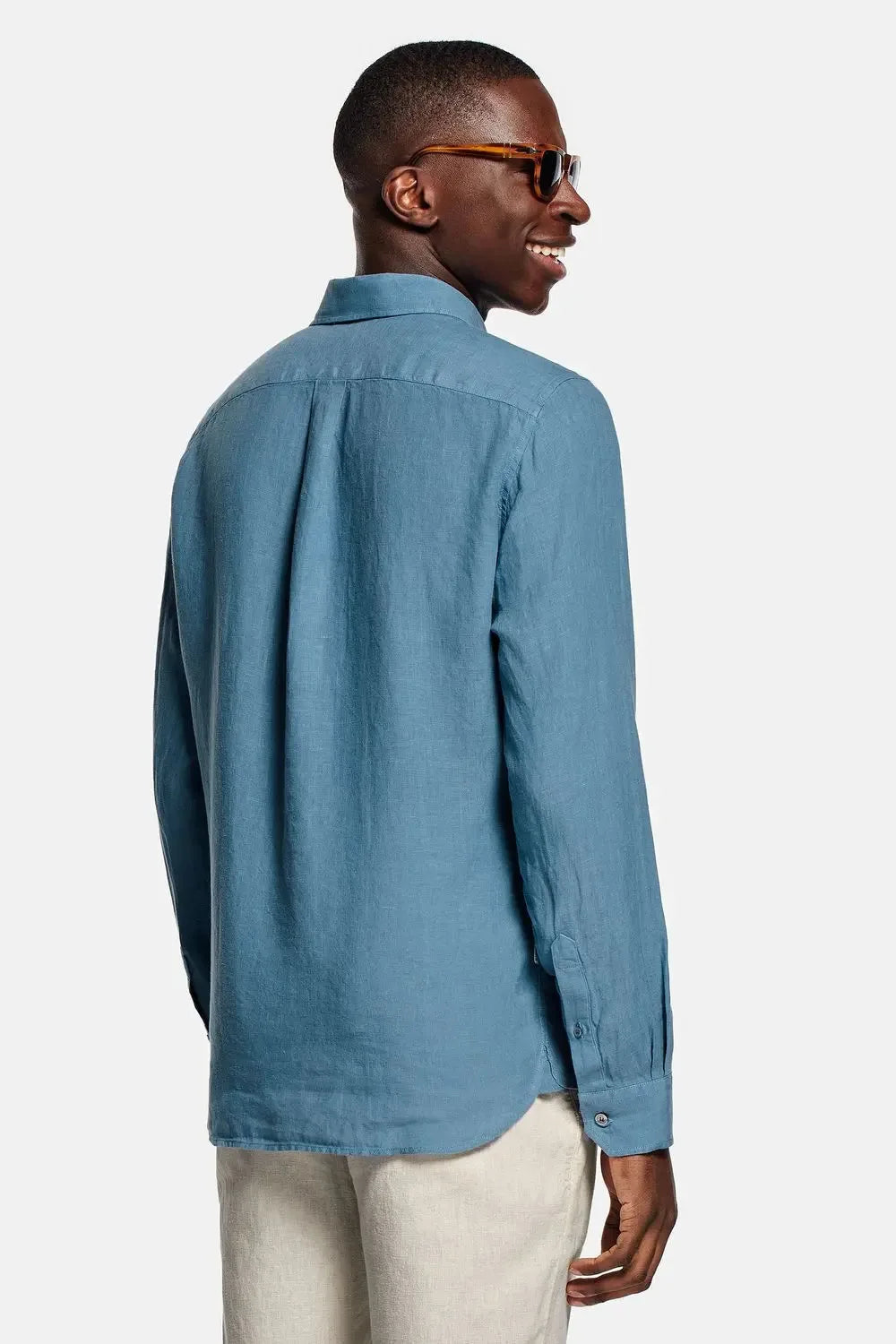 Men's Linen Regular-Fit Long Sleeve Shirt image 30