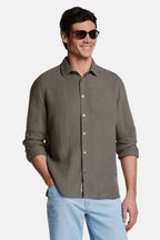 Men's Linen Regular-Fit Long Sleeve Shirt image 40