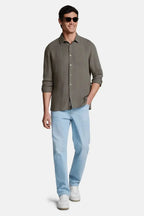 Men's Linen Regular-Fit Long Sleeve Shirt image 42