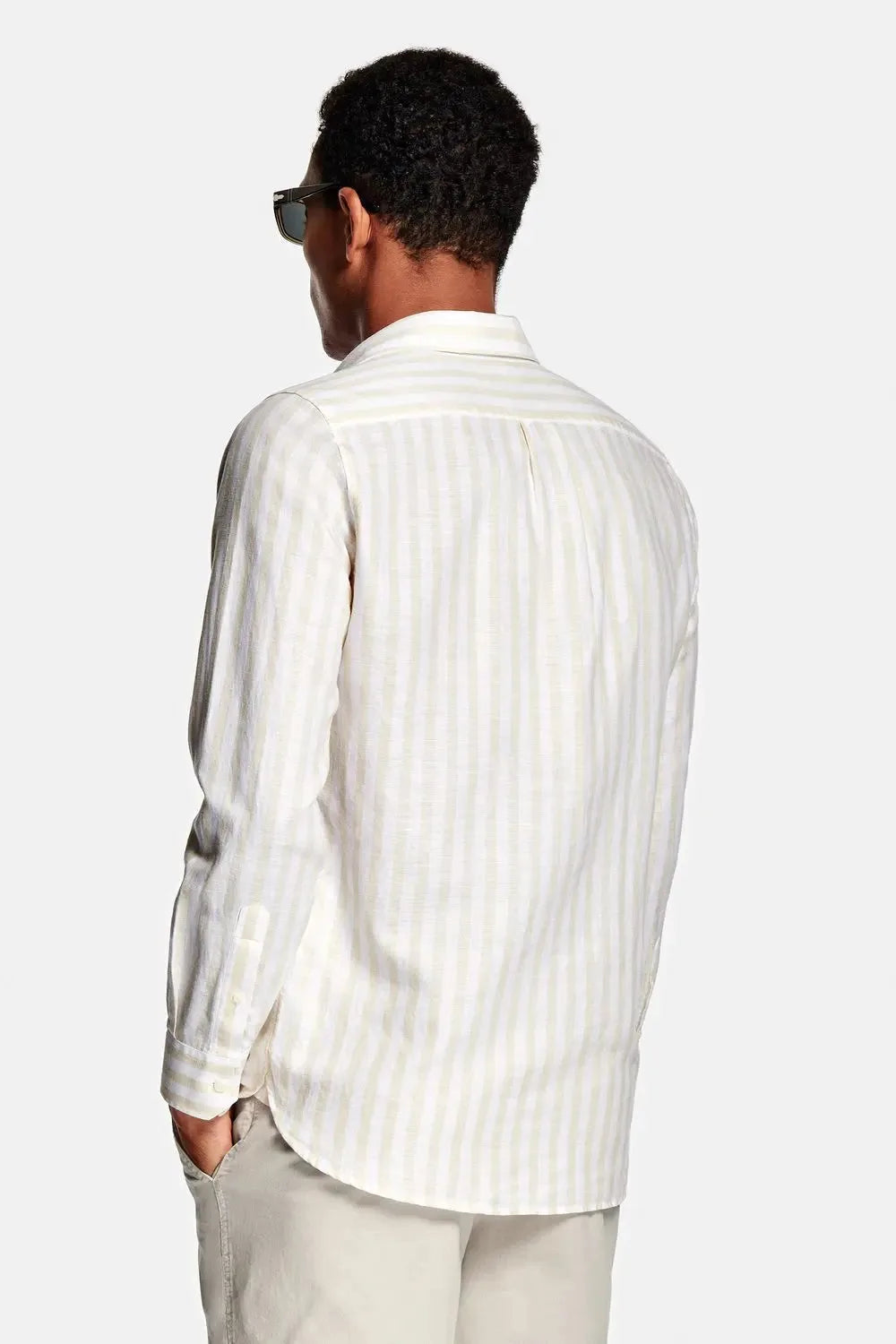 Men's Linen Regular-Fit Long Sleeve Shirt image 49