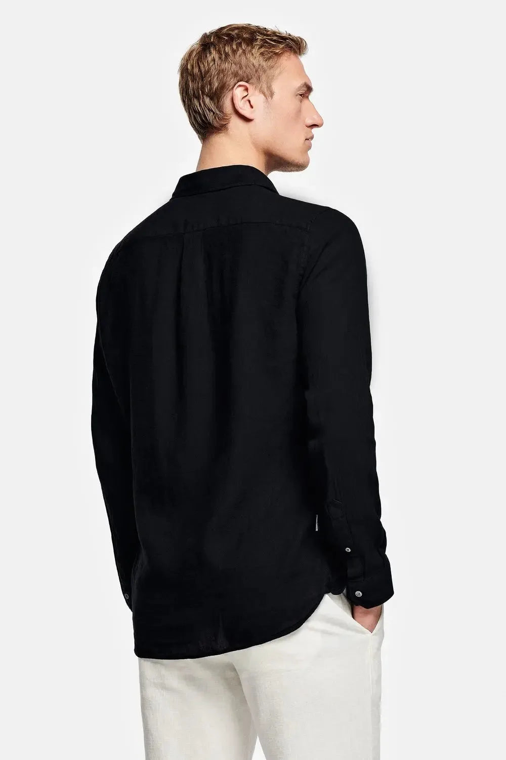 Men's Linen Regular-Fit Long Sleeve Shirt image 56