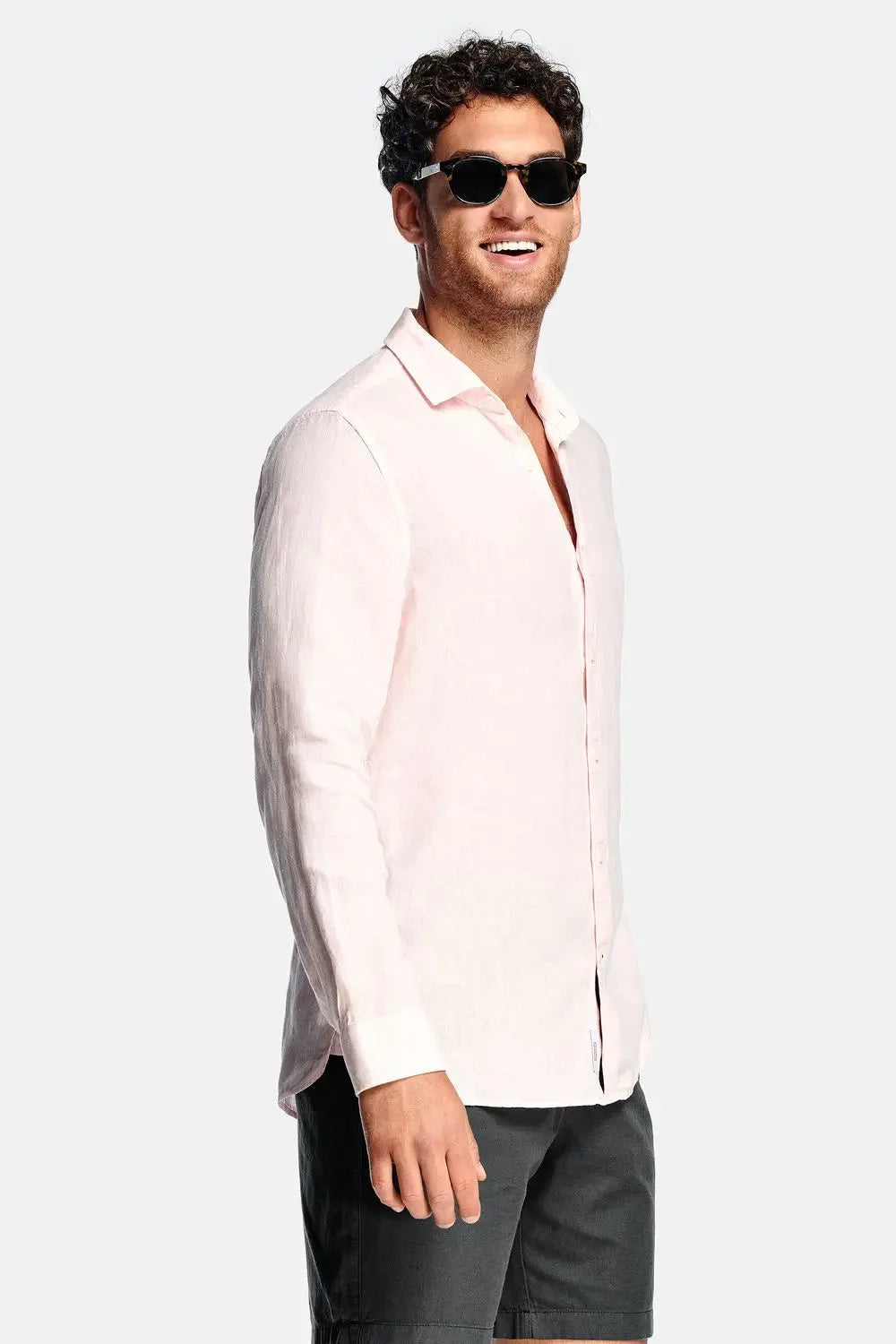 Men's Linen Regular-Fit Long Sleeve Shirt image 9