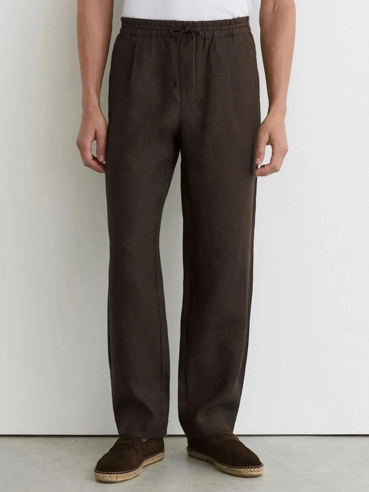 Relaxed-Fit Linen Drawstring Trousers for Men image 12