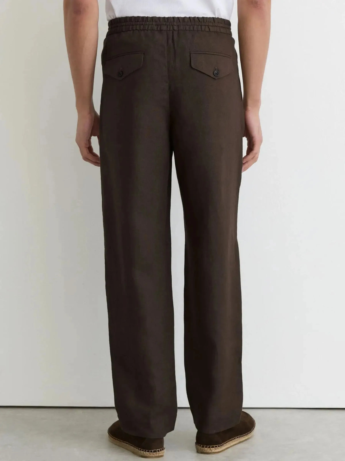 Relaxed-Fit Linen Drawstring Trousers for Men image 14