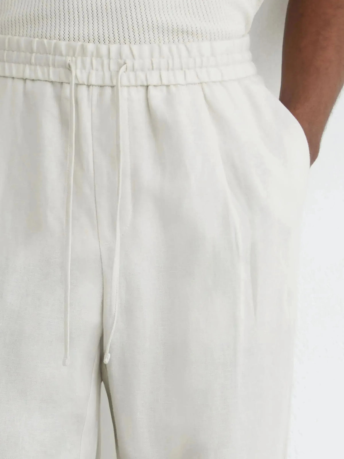 Relaxed-Fit Linen Drawstring Trousers for Men image 18