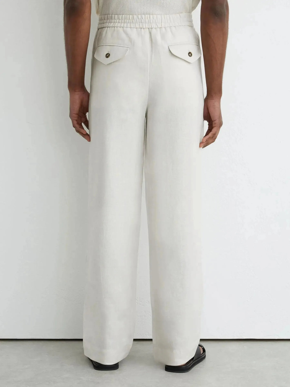Relaxed-Fit Linen Drawstring Trousers for Men image 19