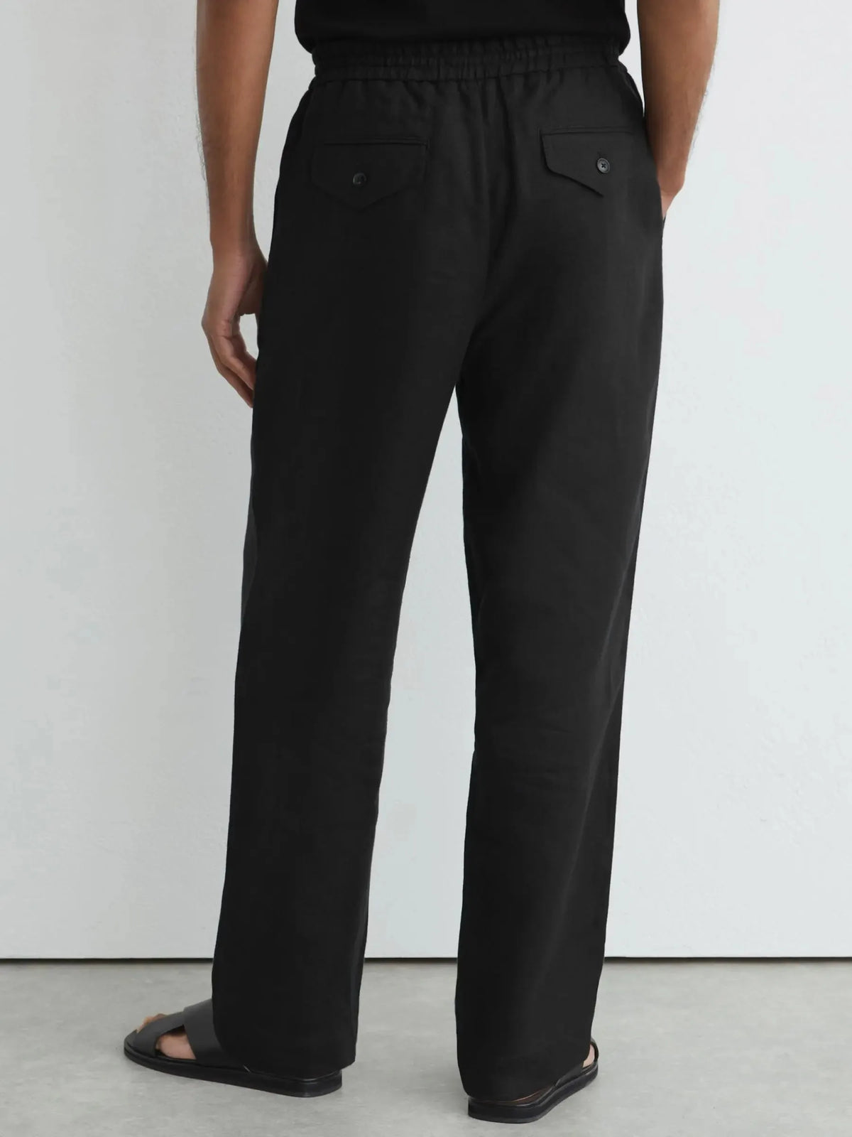Relaxed-Fit Linen Drawstring Trousers for Men image 28
