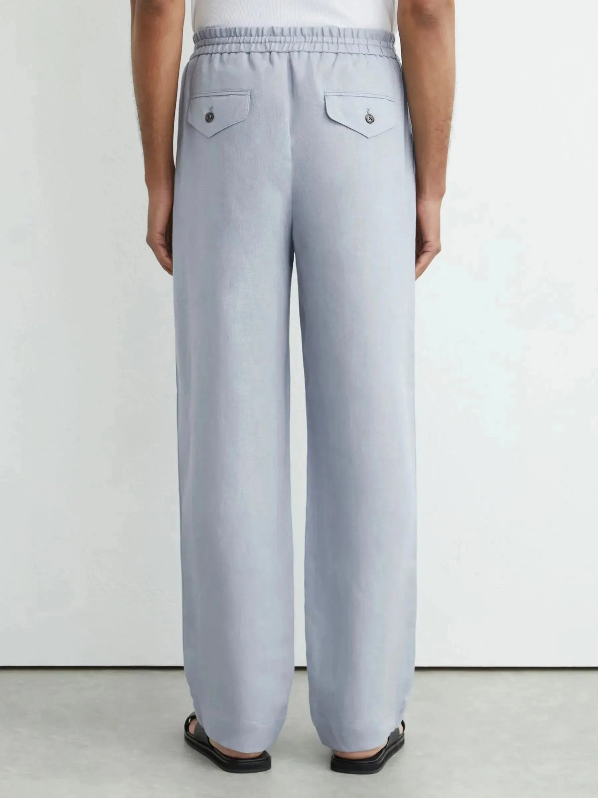 Relaxed-Fit Linen Drawstring Trousers for Men image 35