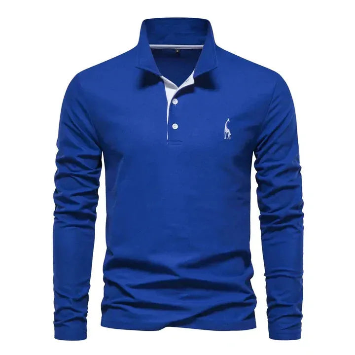 Ralph | Long-Sleeve Cotton Polo Shirt for Men