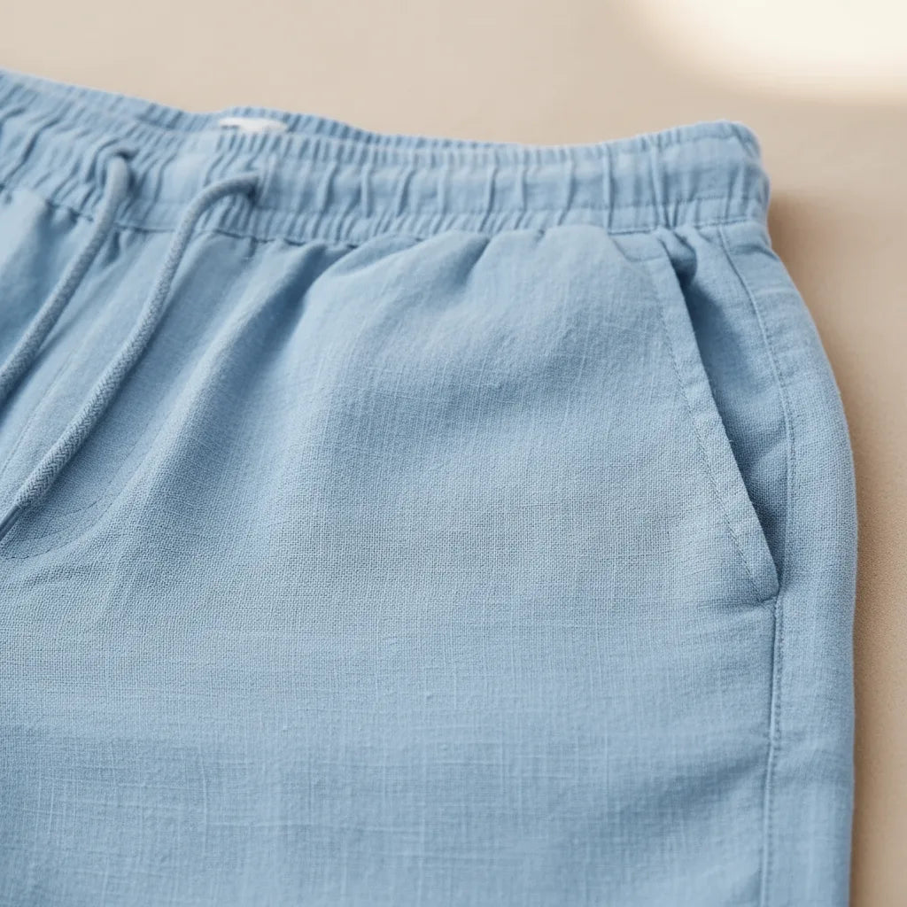 Dylan | Men's Cotton Linen Drawstring Shorts for Summer