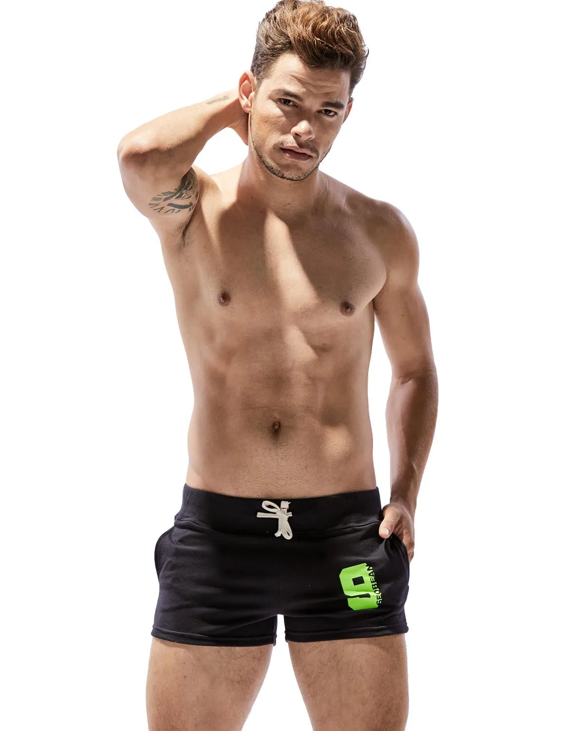 Men's Cotton Low Rise Sport Shorts with Drawstring image 18