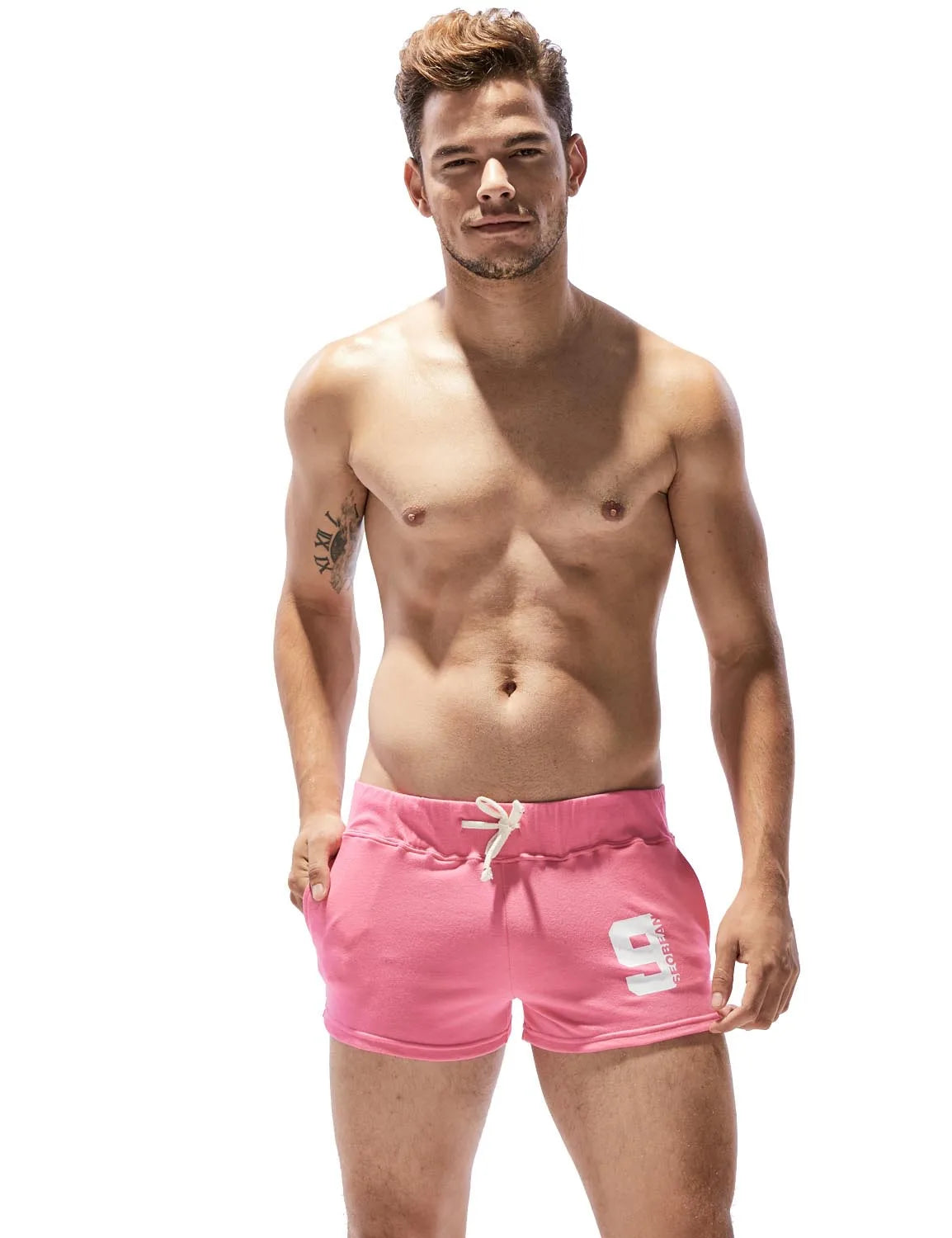 Men's Cotton Low Rise Sport Shorts with Drawstring image 26