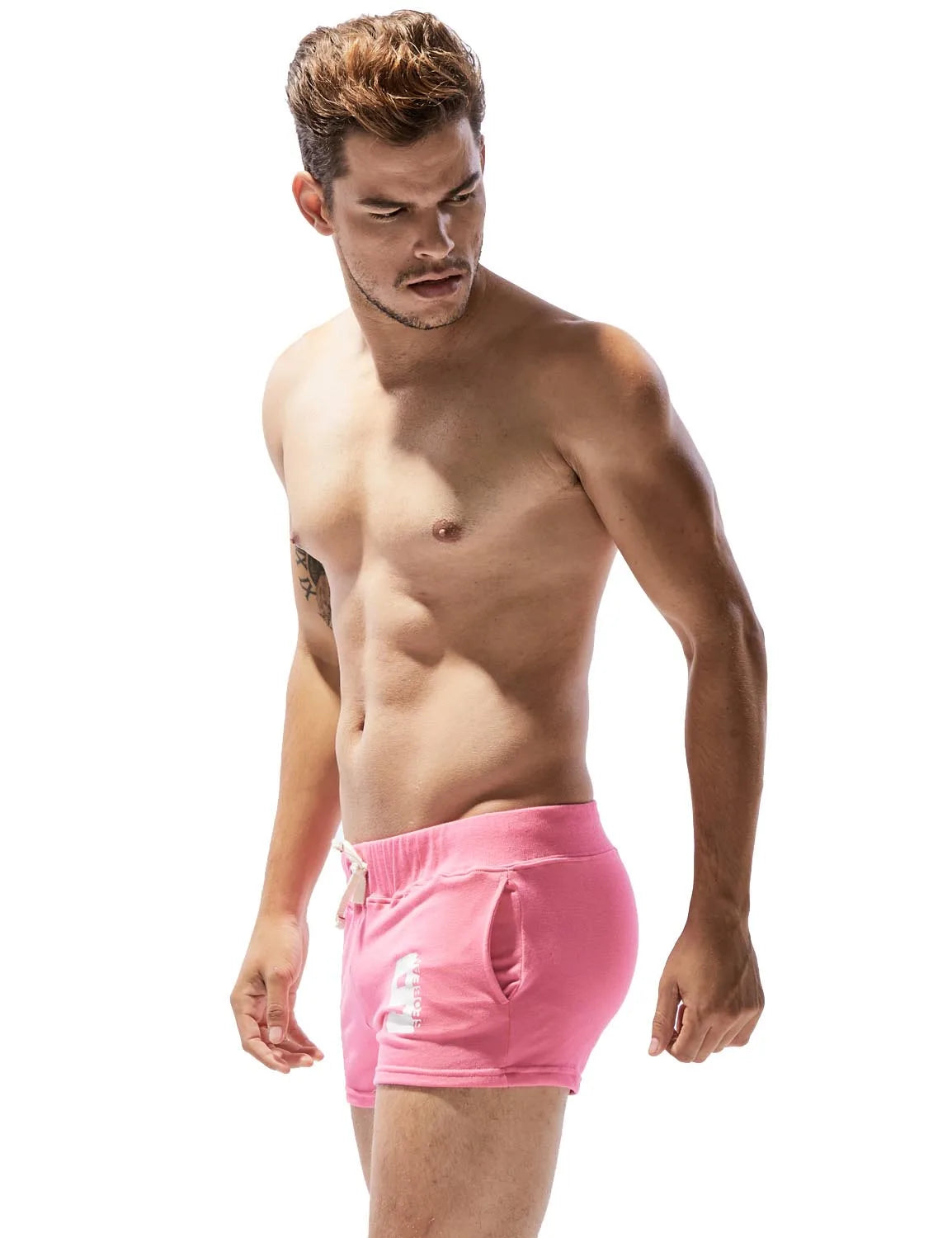 Men's Cotton Low Rise Sport Shorts with Drawstring image 28