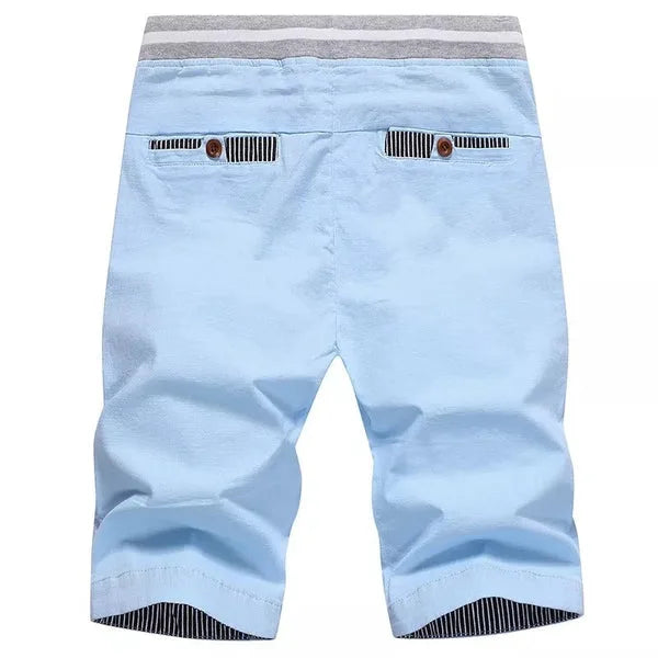 Men's Knee-Length Drawstring Cotton Shorts image 11