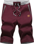 Men's Knee-Length Drawstring Cotton Shorts image 13