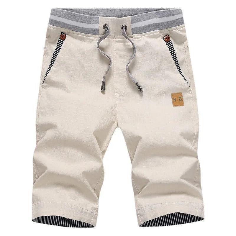 Men's Knee-Length Drawstring Cotton Shorts image 17