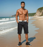 Men's Knee-Length Drawstring Cotton Shorts image 18