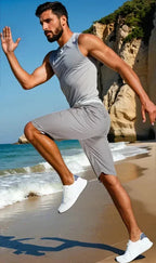 Men's Knee-Length Drawstring Cotton Shorts image 21