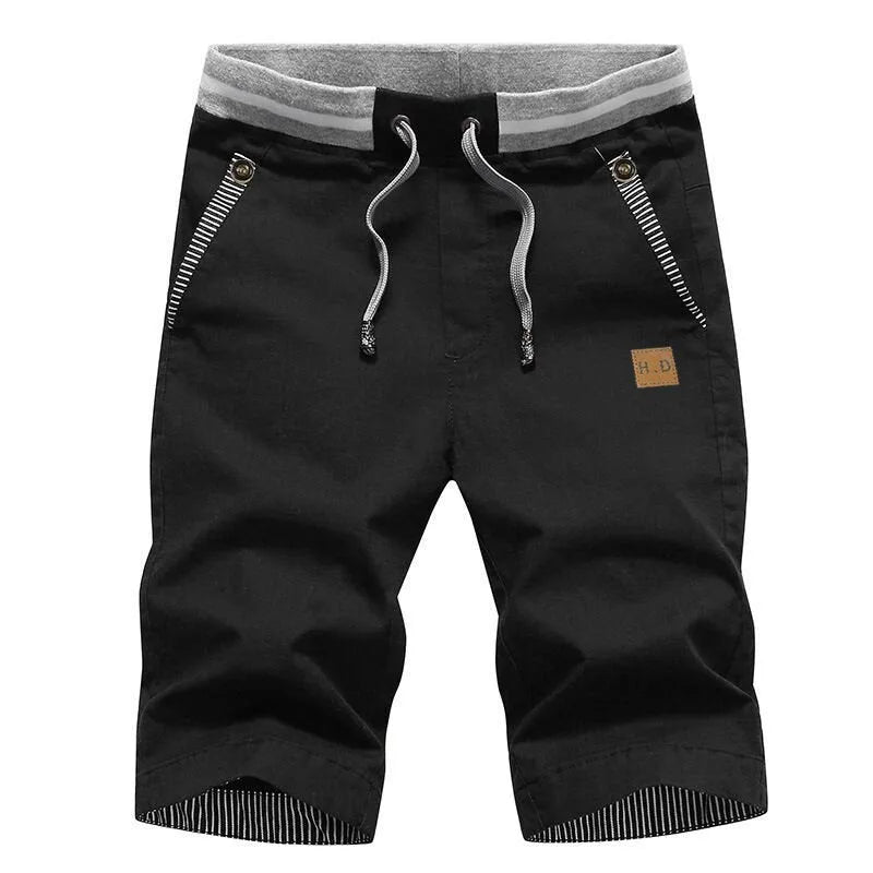 Men's Knee-Length Drawstring Cotton Shorts image 25