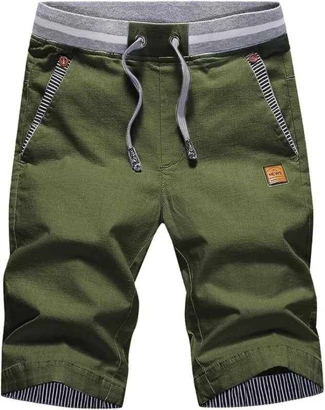 Men's Knee-Length Drawstring Cotton Shorts image 27