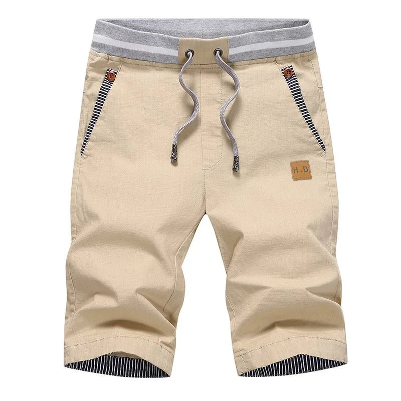 Men's Knee-Length Drawstring Cotton Shorts image 28