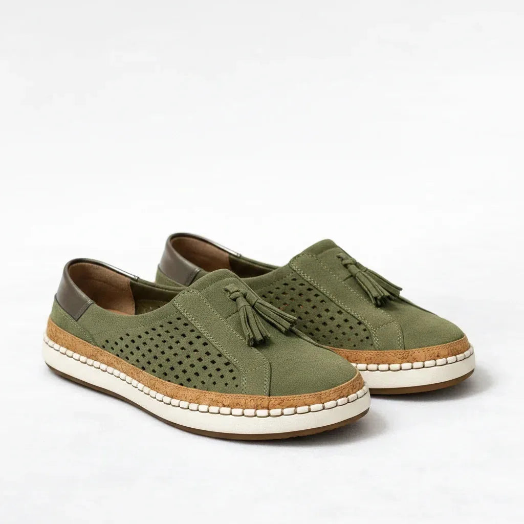 Flavia | Orthopedic Suede Slip-On Sneakers for Women with Arch Support