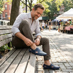 Men's Perforated Leather Slip-On Loafers with Cushioned Comfort image 23