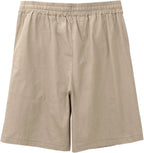 Front view of the shorts showing deep side pockets and relaxed straight-leg silhouette