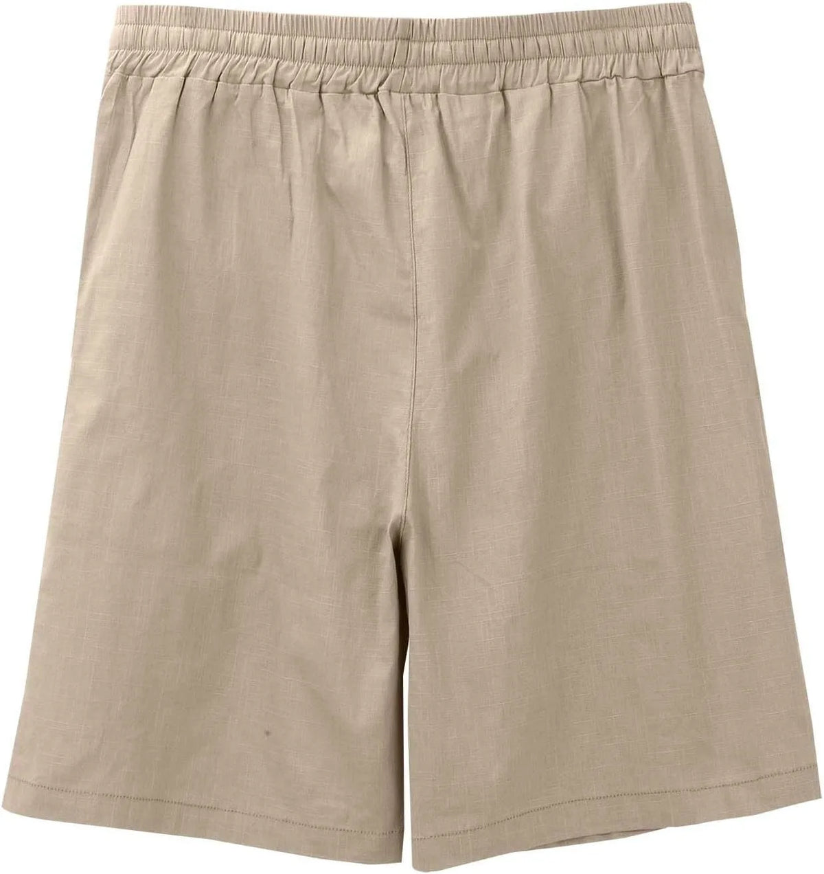 Front view of the shorts showing deep side pockets and relaxed straight-leg silhouette