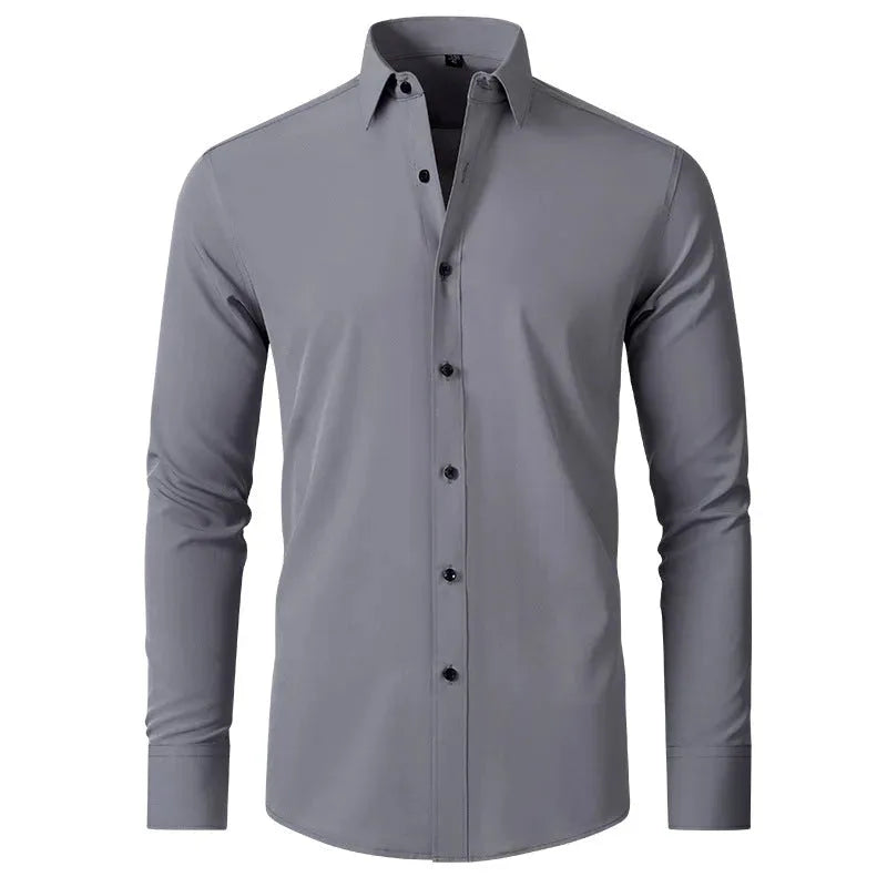 Slim Fit Stretch Dress Shirt for Men, Wrinkle Resistant image 10