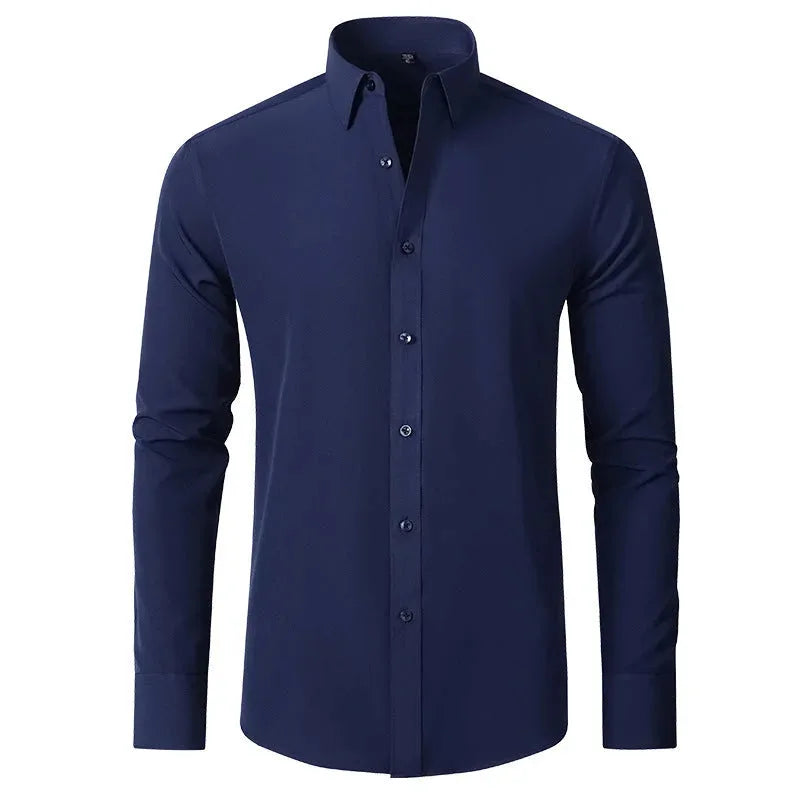 Slim Fit Stretch Dress Shirt for Men, Wrinkle Resistant image 11